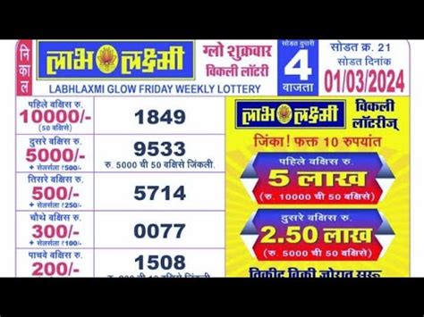 labhlaxmi lottery result today 4pm live video|Labhlaxmi Lottery Live 4pm 17/03/2024 .